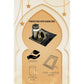ihvan online Muslim Prayer Rug and Prayer Beads with Elegant Design Cylinder Gift Box, Janamaz, Sajadah, Soft Islamic Gifts Set, Carpet Mat, Taffeta Fabric, Black