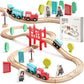 Tiny Land Wooden Train Set for Toddler - 39 Pcs- with Wooden Tracks Compatible with Major Brands - Expandable, Changeable-Train Toy for 3 4 5 Years Old Girls & Boys