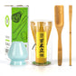 Buy now TEANAGOO MA-01 Japanese Matcha Ceremony Accessory, Matcha Whisk (Chasen), Traditional Scoop (Chashaku), Tea Spoon, Whisk Holder, The Perfect Set to Prepare a Traditional Cup of Matcha.… Blue Celadon at indiglob india