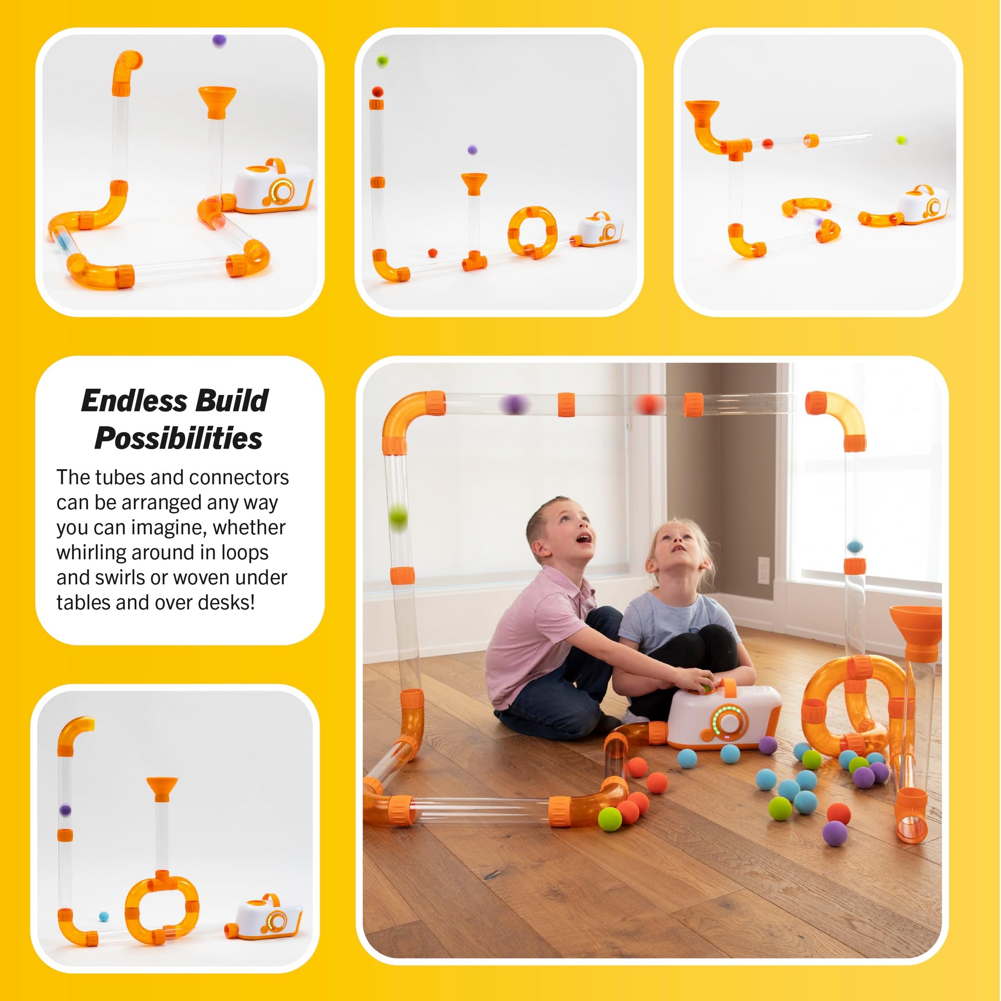 Buy now Fat Brain Toys The Original Air Toobz, Air-Powered STEM Building Toys for Kids & Teens, Kids Building Toys, STEM Toys for 3+ Year Old at indiglob india