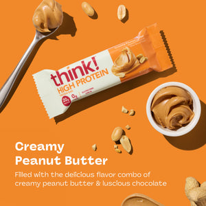 Buy now think! Protein Bars, High Protein Snacks, Gluten Free, Kosher Friendly, Creamy Peanut Butter, Nutrition Bars, 2.1 Oz per Bar, 12 Count (Packaging May Vary) at indiglob india