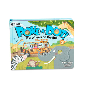 Buy now Melissa & Doug Children's Book - Poke-A-Dot: The Wheels on the Bus Wild Safari (Board Book with Buttons to Pop) at indiglob india