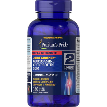 Puritan's Pride Glucosamine Chondroitin MSM Tablets, 2 Per Day Formula