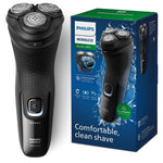 Buy now Philips Norelco Shaver 2400 Series, Wet and Dry Electric Shaver, Pop-up Trimmer, P-Cap, Deep Black, Model X3001/90 at indiglob india
