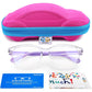 Blue Light Glasses for Kids Girls Boys with Cute Car Case, UV400 Protection, Anti Blue Ray Age3-12