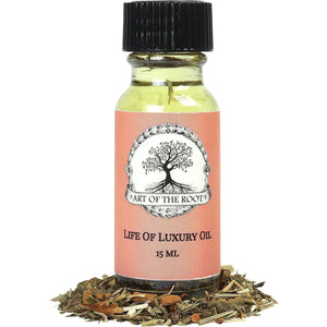 Life of Luxury Oil by Art of the Root | Handmade with Herbs & Essential Oils | Wiccan, Conjure, Pagan & Magick Intentions | Wealth, Riches, Money, & Prosperity Rituals