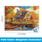 Buy now Buffalo Games - 500 Piece Jigsaw Puzzle Angelo Bonito Autumn Lake House, Made in USA, Premium Recycled Board, Full-Color Poster at indiglob india