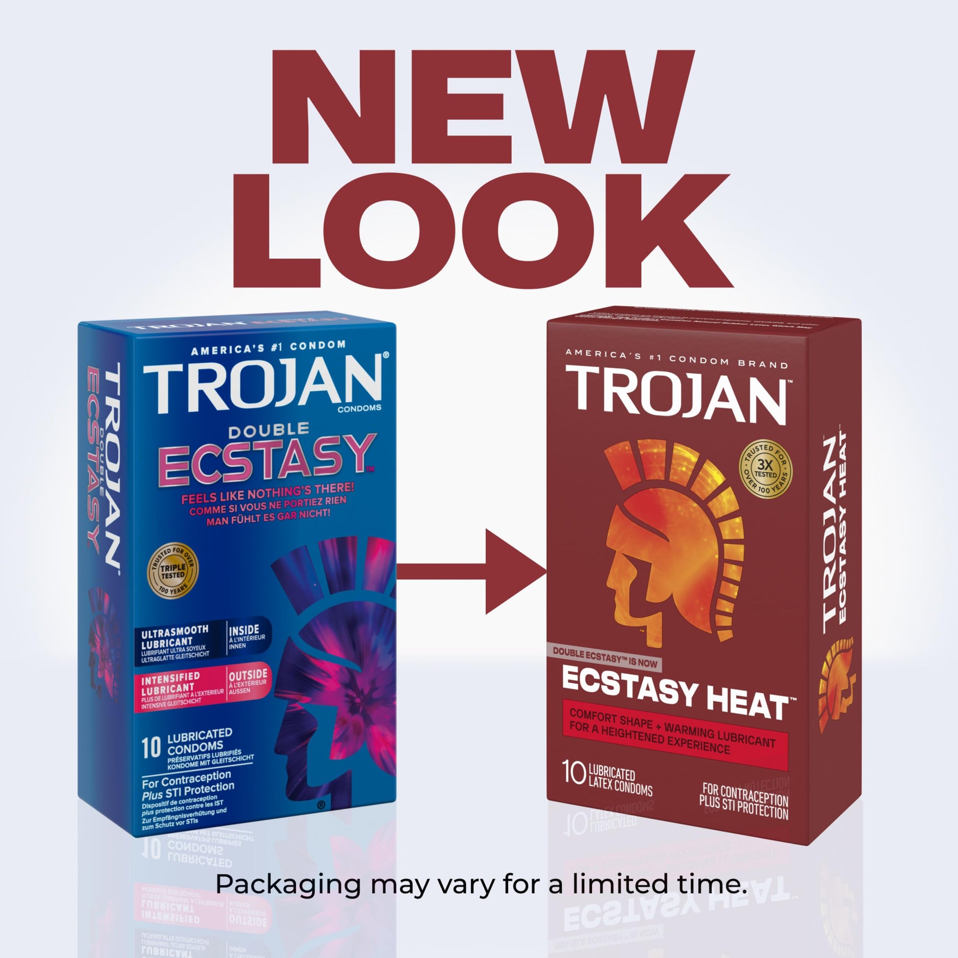 Buy now Trojan Ecstasy Heat Latex Lubricated Ribbed Condoms for Men with Warming Lubricant for a Heightened Experience, Helps Reduce Risk of Pregnancy and Sexually Transmitted Infections (STIs), 10 Count at indiglob india
