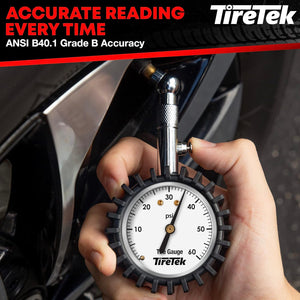 Buy now Tire Pressure Gauge for Cars (0-60 PSI, ANSI Certified) Premium Air Pressure Gauge for Tires - Easy to Read Automobile Analog Circular Dial Low PSI Checker Tester at indiglob india