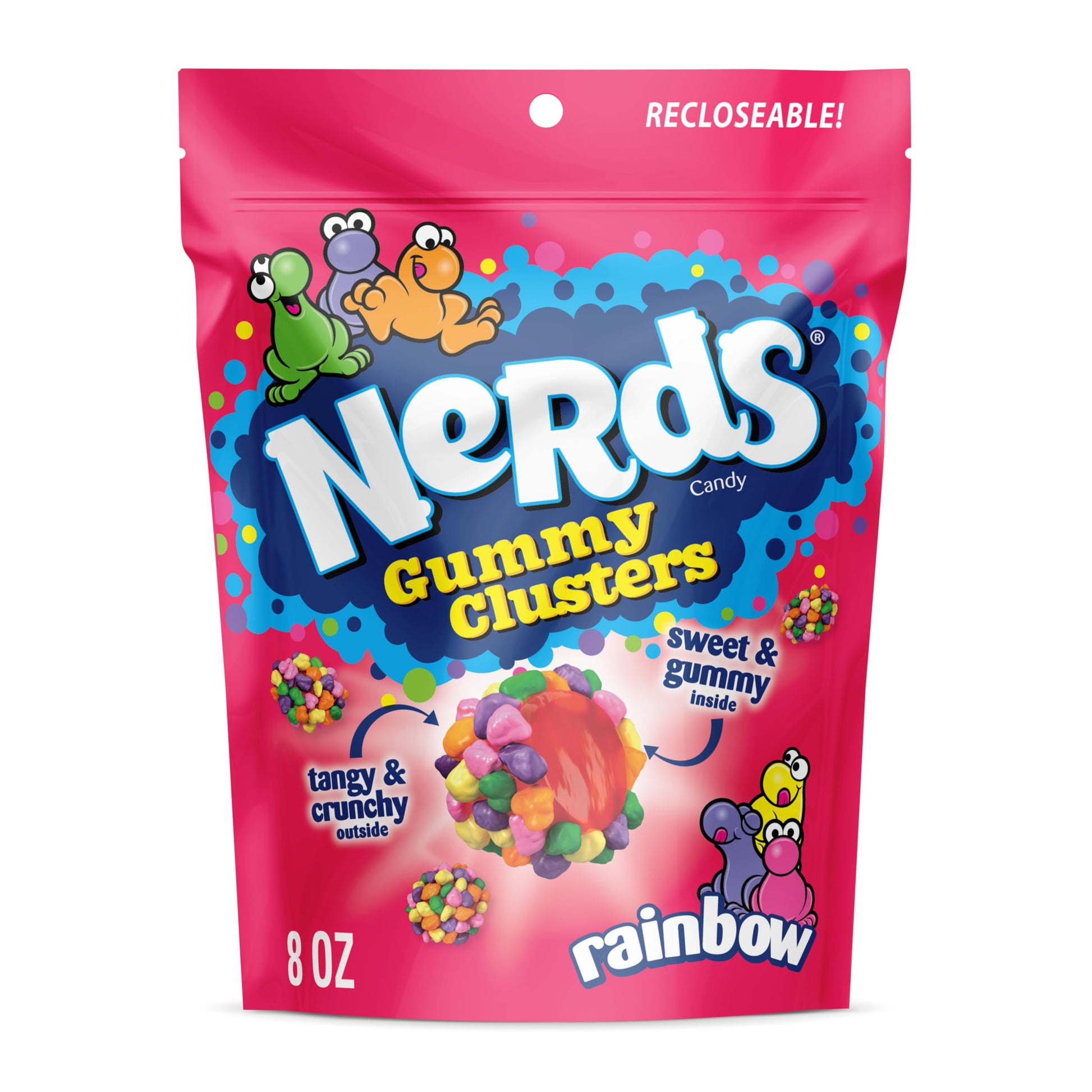 Buy now NERDS Gummy Clusters Candy, Rainbow, Crunchy and Gummy, 8 oz at indiglob india