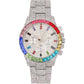 Charles Raymond Mens Big Rocks with Roman Numerals Fully Iced Out Colorful Dial Watch - ST10327 RN Single