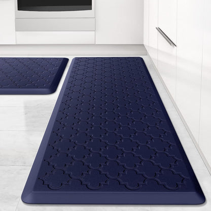 Kitchen Mat [2 PCS] Cushioned Anti-Fatigue Floor Mat, Waterproof Non-Skid Ergonomic Comfort Foam Rugs, Standing Mat for Kitchen, Floor,Office, Sink, Laundry(Chocolate)