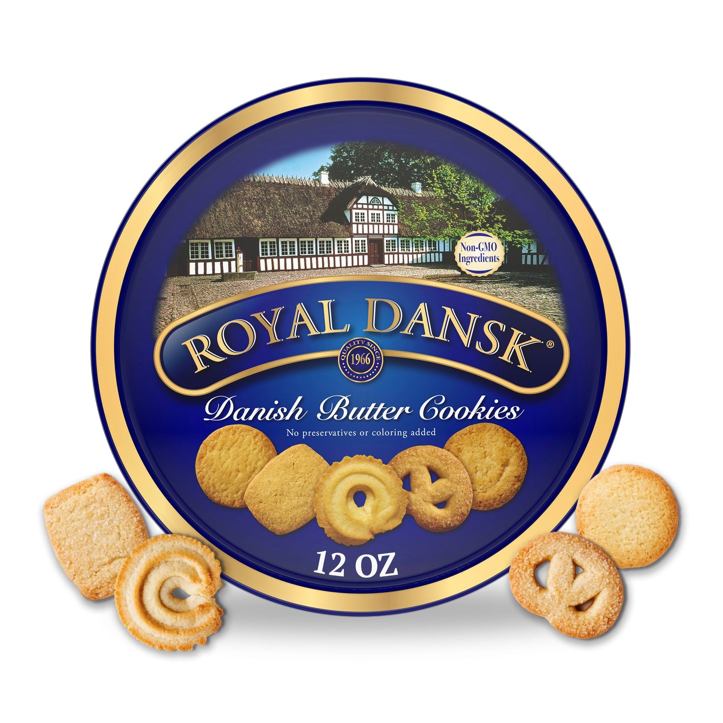Buy now Royal Dansk Danish Butter Cookies, Premium Assorted Cookies in Gift Tin, Great for Sharing and Gifting, 12 oz at indiglob india