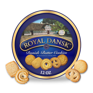 Buy now Royal Dansk Danish Butter Cookies, Premium Assorted Cookies in Gift Tin, Great for Sharing and Gifting, 12 oz at indiglob india