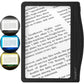 MAGNIPROS Patented 5X Large LED Page Magnifier for Reading | Eye Caring 3 Color Light Modes & Anti-Glare Lens to Reduce Eye Strain-Perfect for Small Prints, Aging Eyes, Low Vision and Seniors