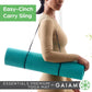 Gaiam Essentials Thick 2/5" (10mm) and Thin 1/4" (6mm) Yoga & Pilates, Fitness & Exercise Mat with Easy-Cinch Carrier Strap
