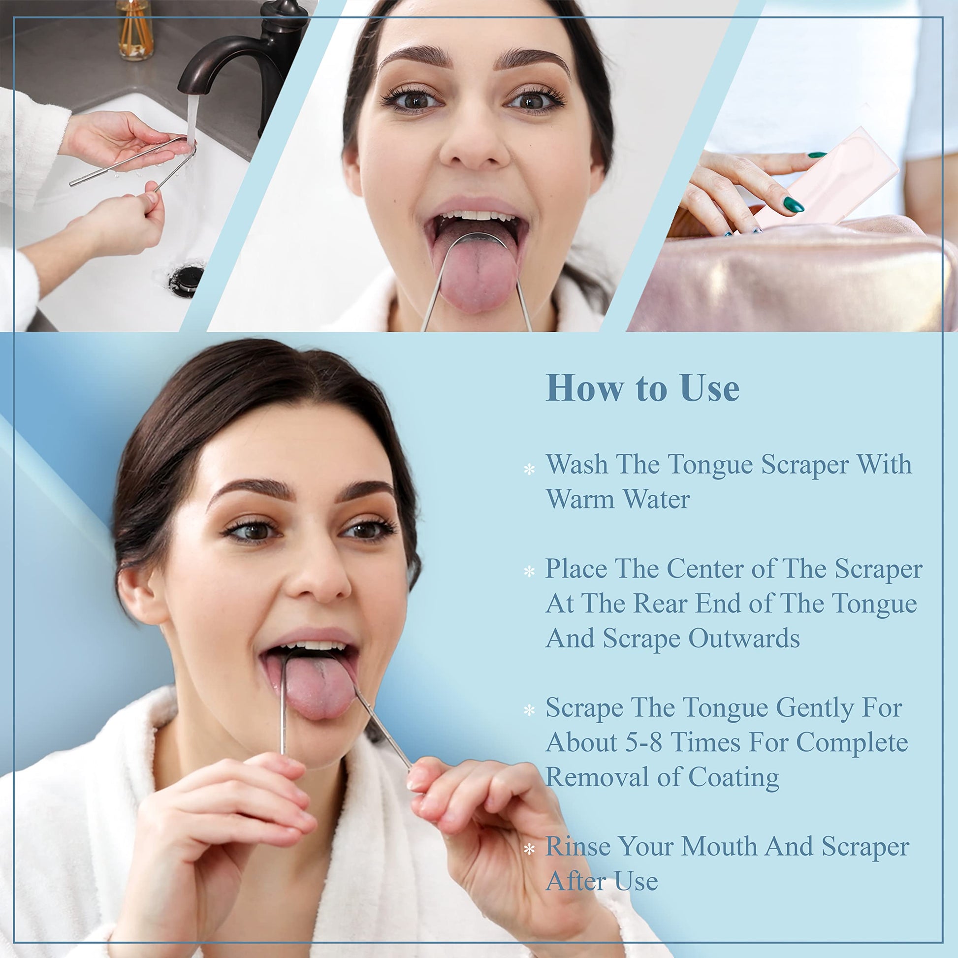 Buy now MasterMedi Tongue Scraper with Case Easy to Use Tongue Scraper for Adults, Tongue Cleaner for Oral Care & Hygiene (Single Pack (with Travel Case)) at indiglob india