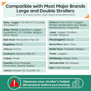 reperkid Large Stroller Bag for Airplane Travel, Black & Red, 47" H x 24" W x 15" D, Fits Most Large, Single, Double, Jogging Strollers – Premium Waterproof Cover, Adjustable Shoulder Straps