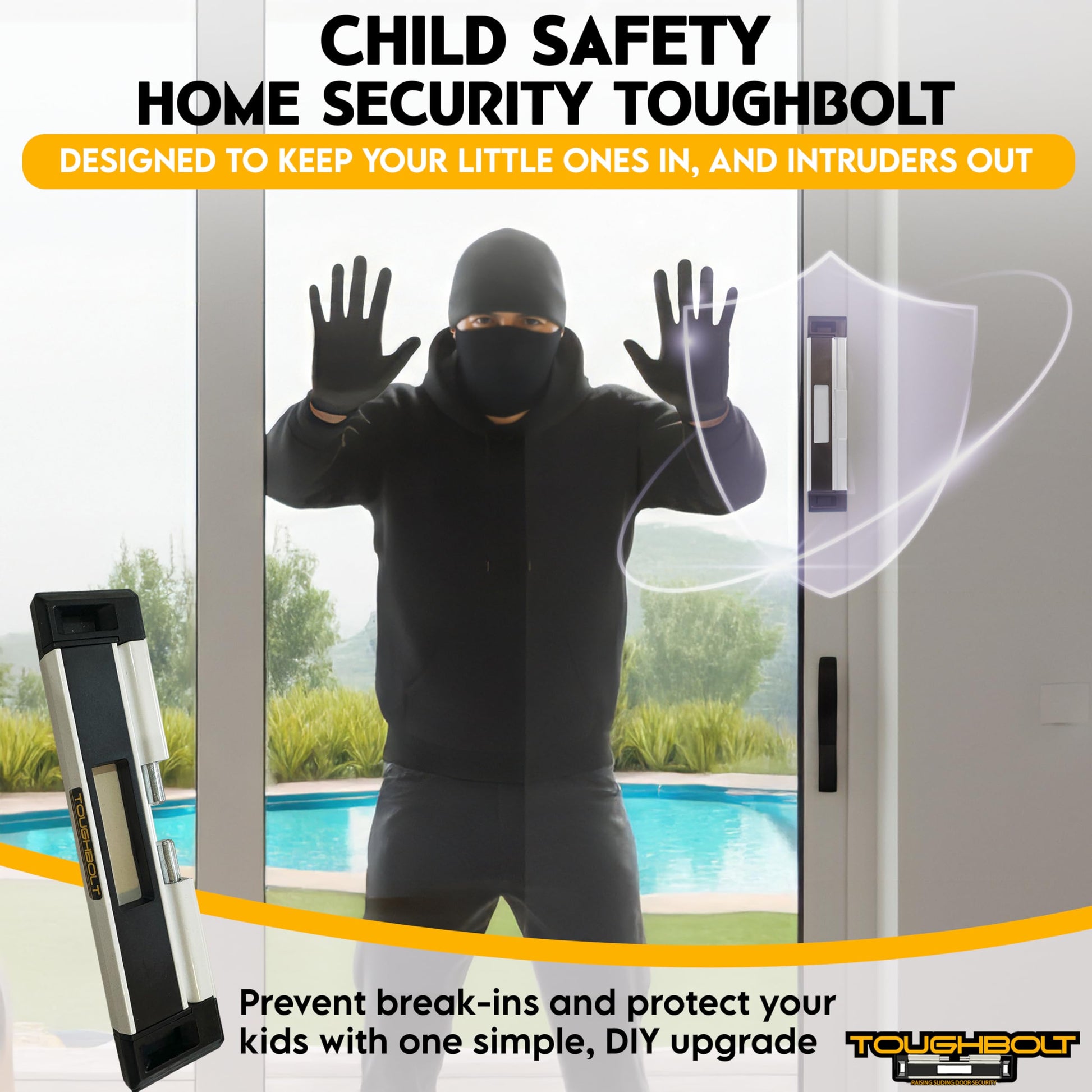 Buy now 2-Pack TOUGHBOLT Double Deadbolt Sliding Patio Door, Child Safety, Home Security Lock with 3-Receiver Latches Included - Installation Required at indiglob india