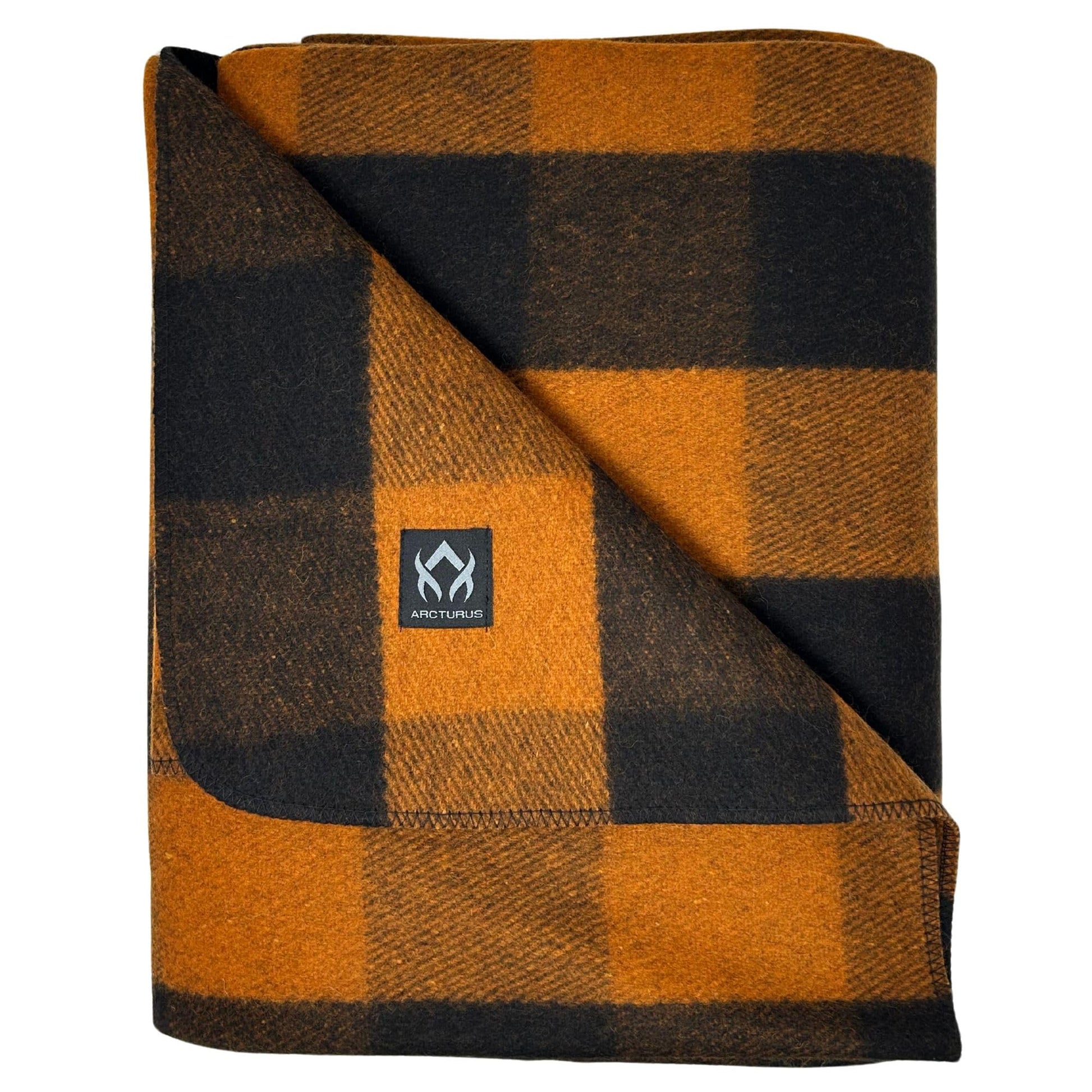 Buy now Arcturus Military Wool Blanket - Warm, Thick, Washable - Great for Outdoors, Camping, Stadium Blanket, Picnics, Travel - Car & Bushcraft Survival Kits Plaid Orange Buffalo at indiglob india