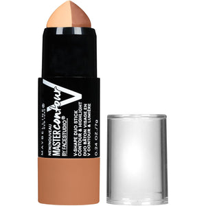 Maybelline New York Makeup Facestudio Master Contour V-Shape Duo Stick, Deep Shade Contour Stick, 0.24 oz
