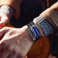 FANMIS Creative Mens Binary Matrix Blue LED Digital Watch Fashion Classic Black Plated Waterproof LED Backlight Bracelet Watches
