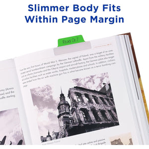 Avery Margin Ultra Tabs, 2.5" x 1", 2-Side Writable, Assorted Colors, 24 Repositionable Page Tabs (74768)