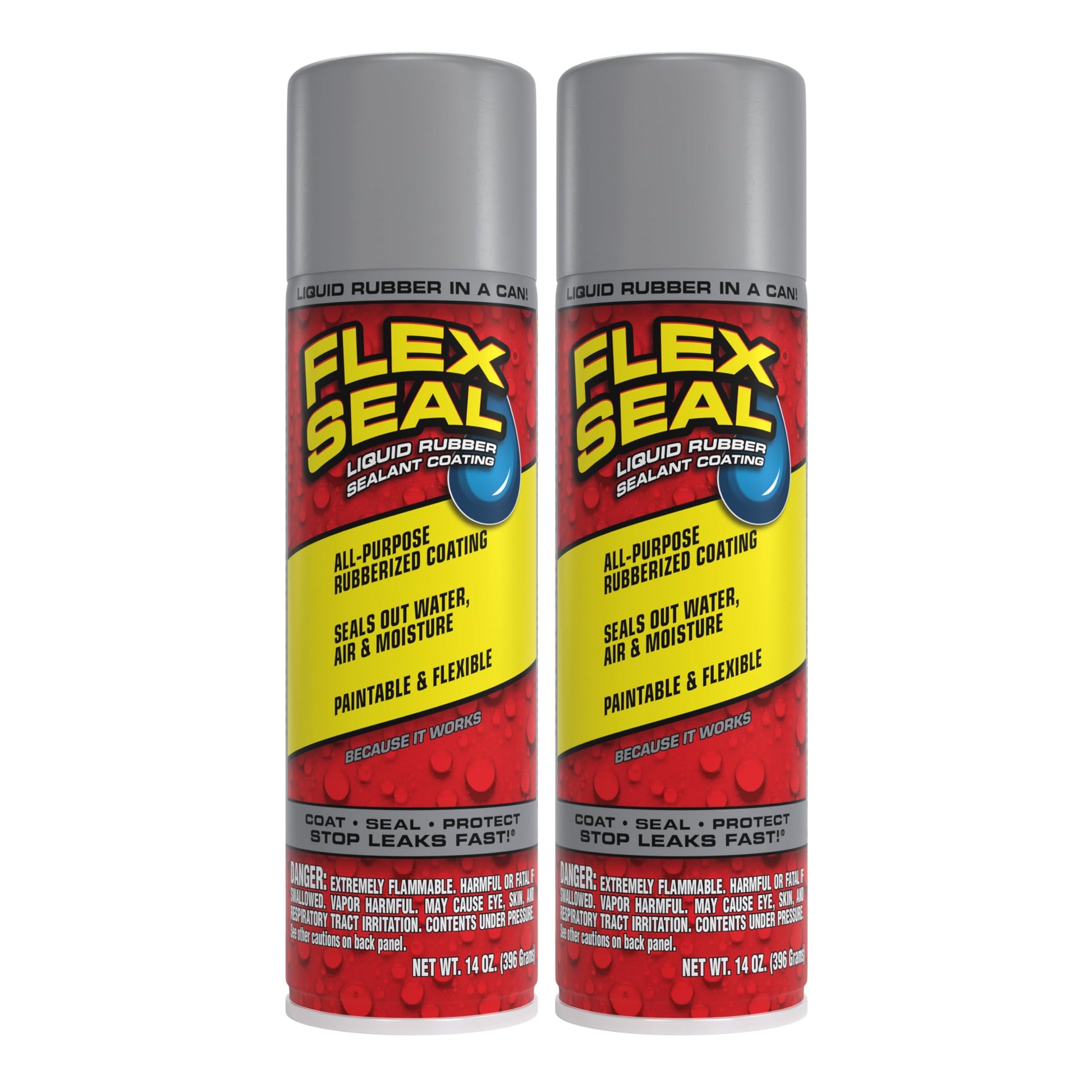 Buy now Flex Seal, 14 oz, Clear, Stop Leaks Instantly, Transparent Waterproof Rubber Spray On Sealant Coating, Perfect for Gutters, Wood, RV, Campers, Roof Repair, Skylights, Windows, and More Gray 14 oz (Pack of 2) at indiglob india