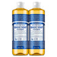 Dr. Bronner's Pure-Castile Magic Liquid Soap- Made with Regenerative Organic Oils- For Body, Face, Hair, Dishes, Pets, Laundry Natural, Vegan, Non-GMO - Peppermint, 32 oz (2-Pack)