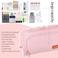 Buy now HVOMO Big Capacity Pencil Case High Large Storage Pouch Marker Pen Case Travel Simple Stationery Bag School College Office Organizer for Teens Girls Adults Student（Pink） at indiglob india