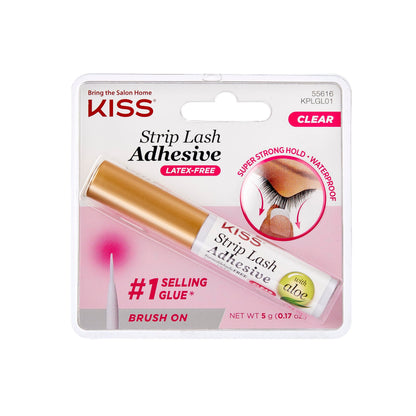 Buy now KISS Lash Adhesive, Lash Glue, 24hr Strip Eyelash Adhesive, Clear, Includes Lash Adhesive, Long Lasting Wear, Can Be Used with Strip Lashes and Lash Clusters at indiglob india