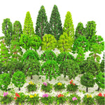 Buy now Tazimi 60 Pieces Model Trees 1.36-6 inch Mixed Model Tree Train Scenery Architecture Trees Fake Trees for DIY Crafts, Building Model, Scenery Landscape Natural Green at indiglob india