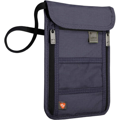 Lewis N. Clark RFID Blocking Stash Neck Wallet, Travel Pouch + Passport Holder for Women & Men, Taupe, One Size