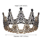 AW BRIDAL Black Baroque Queen Crown for Women, Gothic Crystal Tiara for Halloween Wedding Pageant Quinceanera Birthday Party, Rhinestone Hair Accessories for Bride