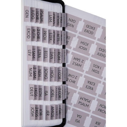 DiverseBee Laminated Bible Tabs (Large Print, Easy to Apply), Bible Tabs Old and New Testament, Bible Study Journaling Supplies, Bible Accessories, Bible Index Tabs, 72 Bible Book Tabs (Petal) Medium
