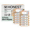 The Honest Company Hypoallergenic Multi-Use Baby Wipes for Sensitive Baby Skin Rainbow 60 Count - 72 Count (Pack of 12)