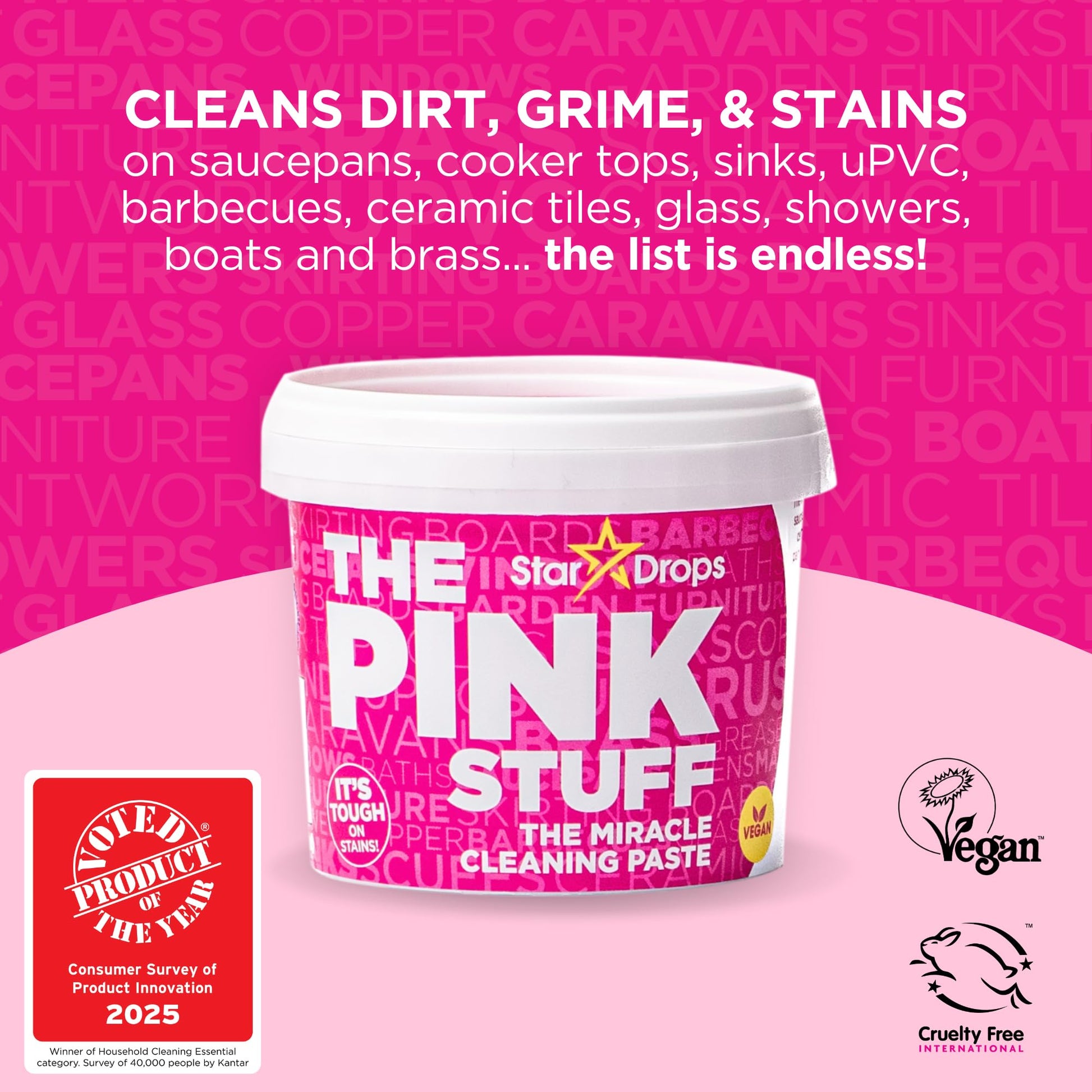 Buy now Stardrops - The Pink Stuff - The Miracle All Purpose Cleaning Paste at indiglob india