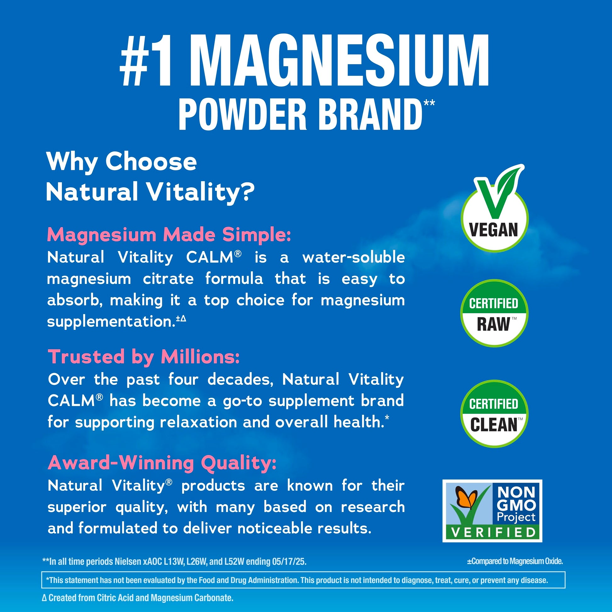 Buy now Natural Vitality Calm Magnesium 16 oz Powder | Relaxing Drink Mix | Cherry Flavored Supplement | 325mg Per Serving | Non-GMO, Gluten-Free & Vegan at indiglob india