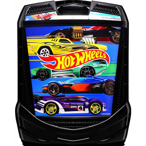 Hot Wheels 100-Car Storage Case – Large Capacity Organizer for 1:64 Die-Cast Vehicles with Handle and Latch, Durable Portable Carrying Case for Kids, Travel, and Toy Car Collectors