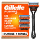 Buy now Gillette Fusion5 Razor for Men, Handle + 2 Razor Blade Refills Fusion5 Razor Handle + 4 Refills at indiglob india