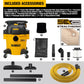 Buy now DEWALT Shop Vacuum 5-Gallon 4 HP STEALTHSONIC Wet/Dry Vacuum Cleaner DXV05P-QTB with 6 Dust Bags Ultra Quiet Poly Shop Vacuum with Powerful Suction for Garage, Jobsite, and Workshop at indiglob india