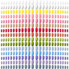 Maitys 720 Pieces 30 Sets Medium Square Press on Nails Glossy Fake Nails Solid Color Artificial Tips Full Cover for Women Girls Ballerina DIY(Classic Colors) - Plain Colors