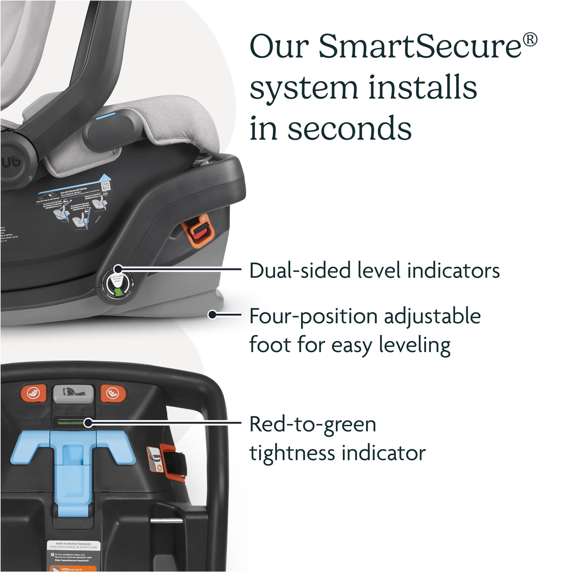 Buy now UPPAbaby Extra Mesa Car Seat Base / Compatible with Mesa, V2 & V3 Infant Car Seats / SmartSecure Installation at indiglob india