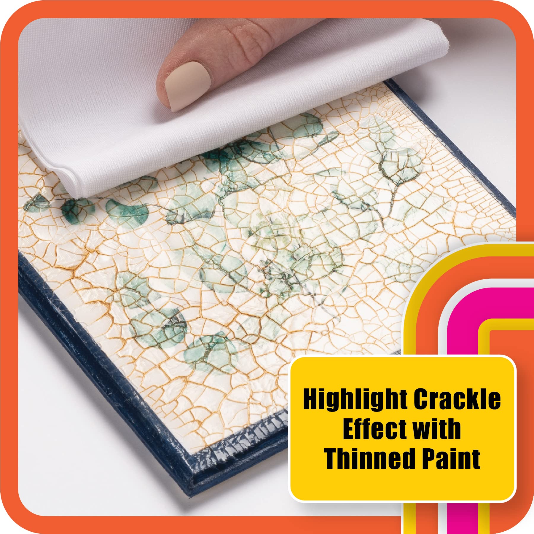 Buy now Mod Podge One-Step Crackle Medium, 8 fl oz Premium Acrylic Craft Sealer, Perfect for Easy to Apply DIY Arts and Crafts, CS25384 at indiglob india