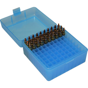 MTM 100 Round Rifle Ammo Box 17, 204, 223, 5.56x45, 6x47