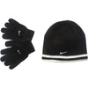 Nike Boys' Reversible Beanie and Glove Set - Black(9a2427-023)/White/Black