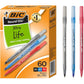 BIC Round Stic Xtra Life Blue Ballpoint Pens, Medium Point (1.0mm), 10-Count Pack of Bulk Pens, Flexible Round Barrel for Writing Comfort, No. 1 Selling Ballpoint Pens