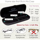 MyEyeglassCase Men Small Glasses case - Eyeglasses Hard Shell Holder Pouch & Cloth-Reading Slim & Narrow Case Heavy Duty