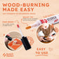 Scorch Marker - Wood Burning Marker, 2 in 1 Pyrography Kit for Adults, Woodburning Tool for Crafts, Stencils & Letters, DIY Pen Kit with Brush & Bullet Tips, Engraving Pen for Wood Burning Projects