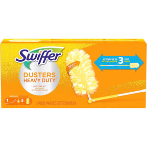 Swiffer 360 Dusters Extender Kit, 3 Unscented Dusters With Extendable handle (Packaging May Vary) 4 Piece Set